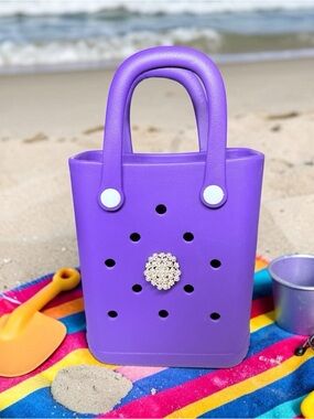 💜Purple Mini EVA Tote Bag for Beach 🏝️ or Pool!  NWOT